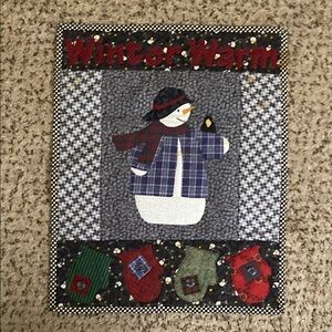 Handmade Winter Warm Snowman Appliqué